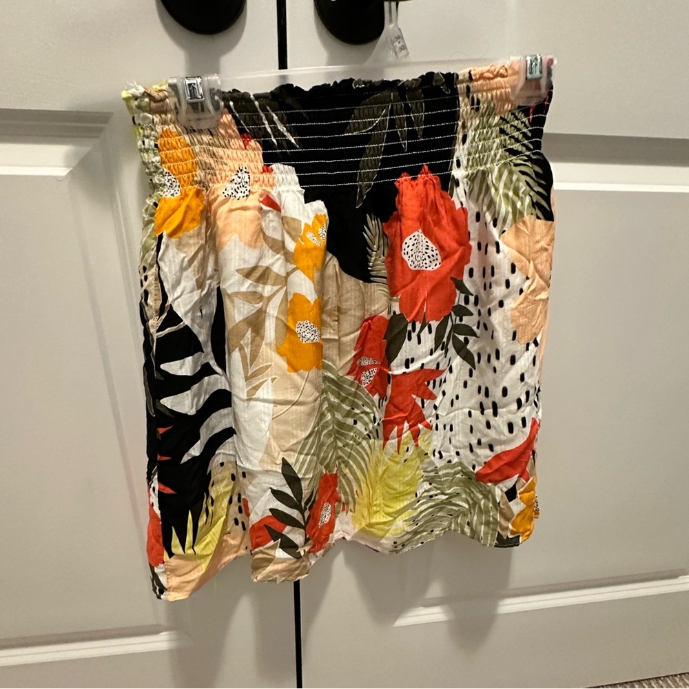 Loft cute mini skirt floral flowy size S